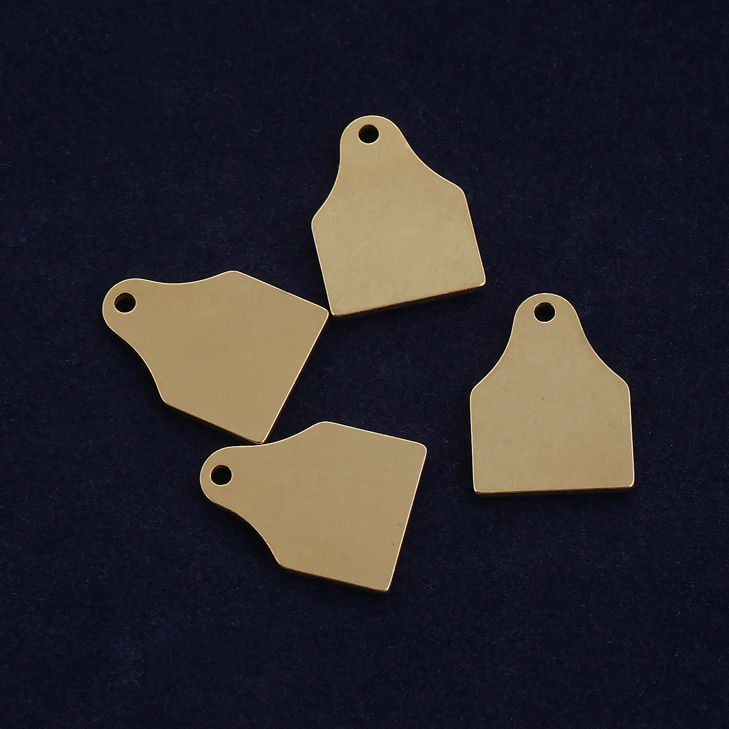 

20pcs Mini Cattle Tag Stamping Blanks-1/2" x 5/8" Ear Blank 18 Gauge Brass Cow ,Brass ,pet name blank-10399250