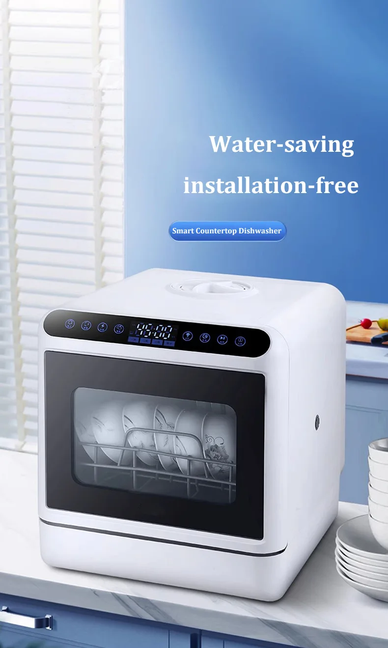 Smart Countertop Dishwasher No Plumbing Built-in Water Tank 5 Place Settings Mini RV Portable Dish Washer Factory