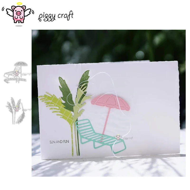 

Piggy Craft metal cutting dies cut die mold Summer vacation Scrapbook paper craft knife mould blade punch stencils dies