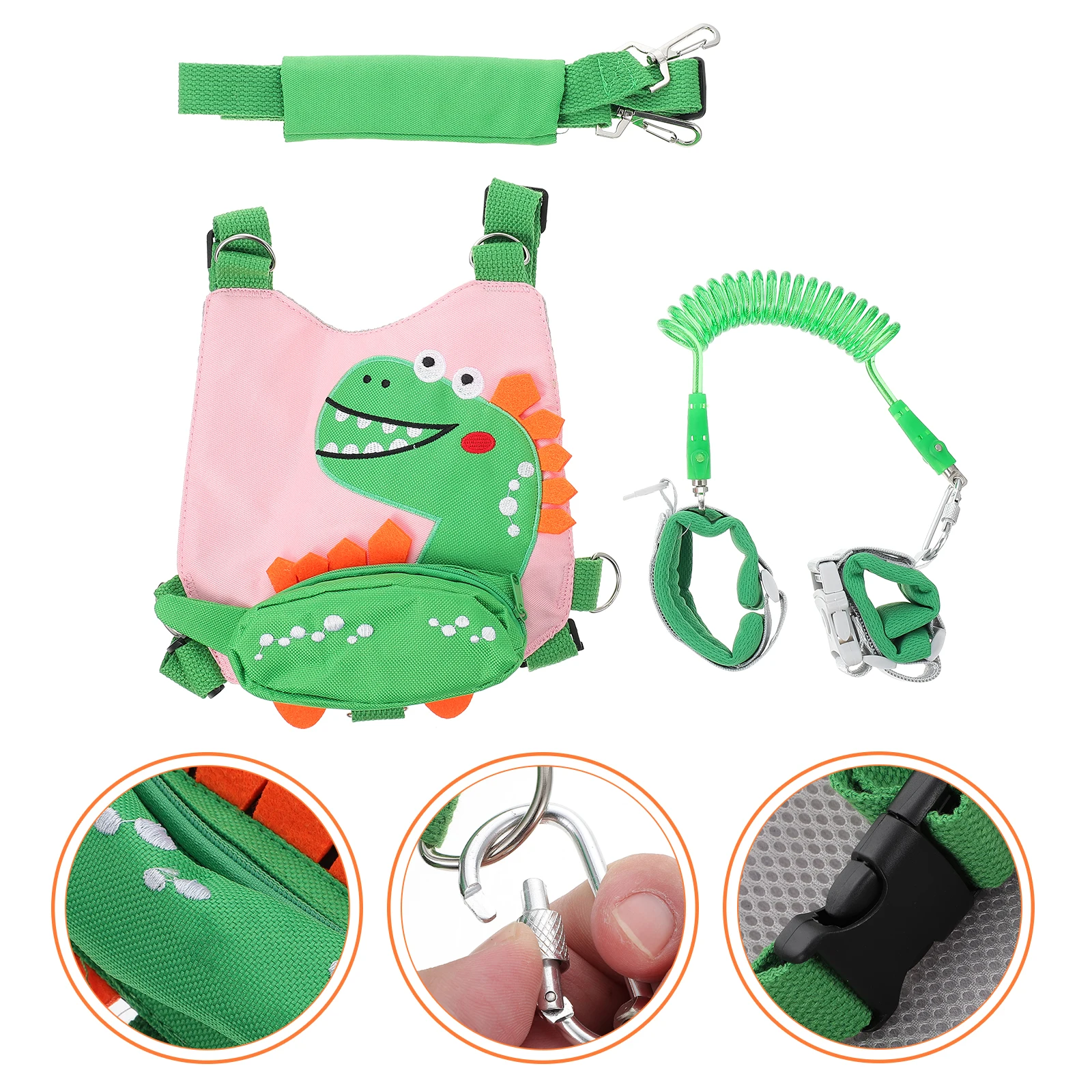 

1 set Toddler Anti Lost Strap Baby Harness Leash Pink Dinosaur 1 5m Adjustable Anti Lost Belts Walker