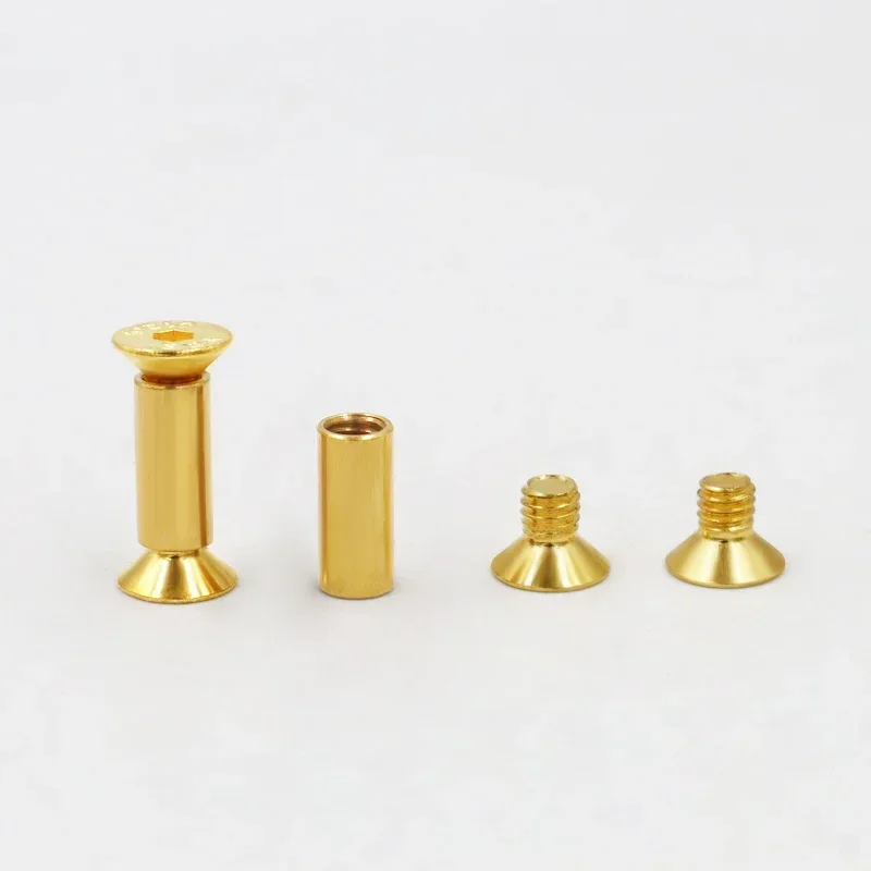 10pcs/lot Brass Screw Rivet Knife Handle Lock DIY Knife Material Plate Fastening Flat Hex Head Screws