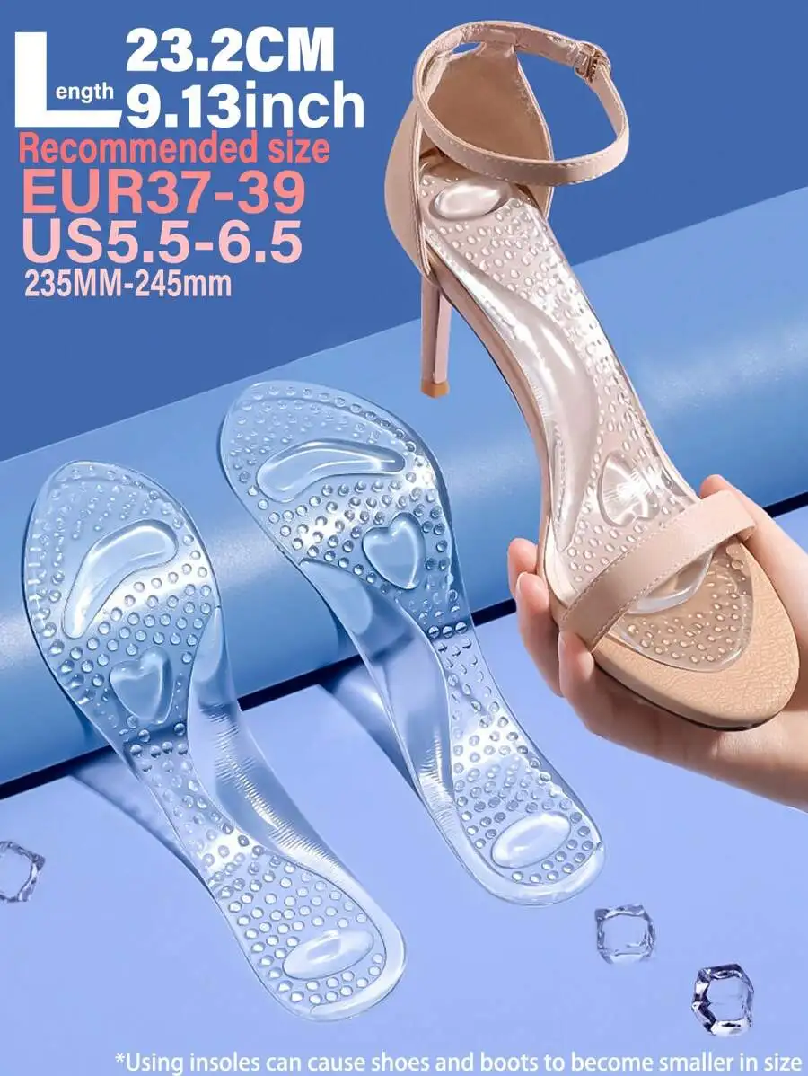 

Силиконовые гелевые стельки для высоких каблуков для женщин, амортизирующие вкладыши для подушечек стопы, противоскользящие комфортные подушечки для обуви