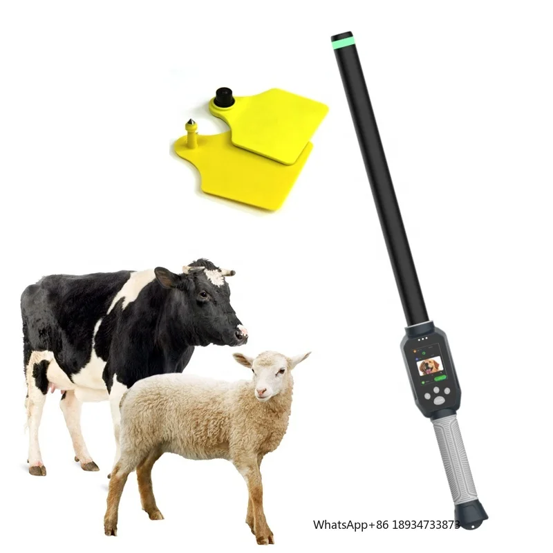 sheep cattle stick reader with indicator light handheld 134.2khz FDXB HDX RFID cow microc ear tag horse animal c scanner