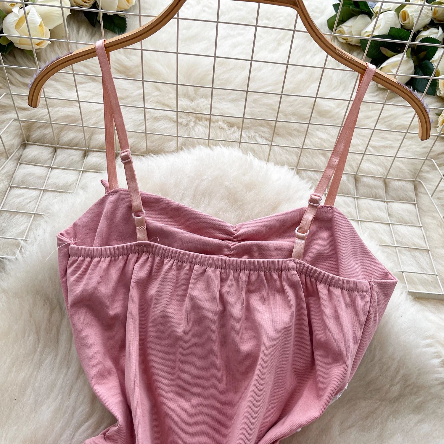 Elegancka sukienka letnia w stylu koreańskim, boho, bez rękawów, w stylu vintage, z motylami, dopasowana, z koronką, w stylu fairy.