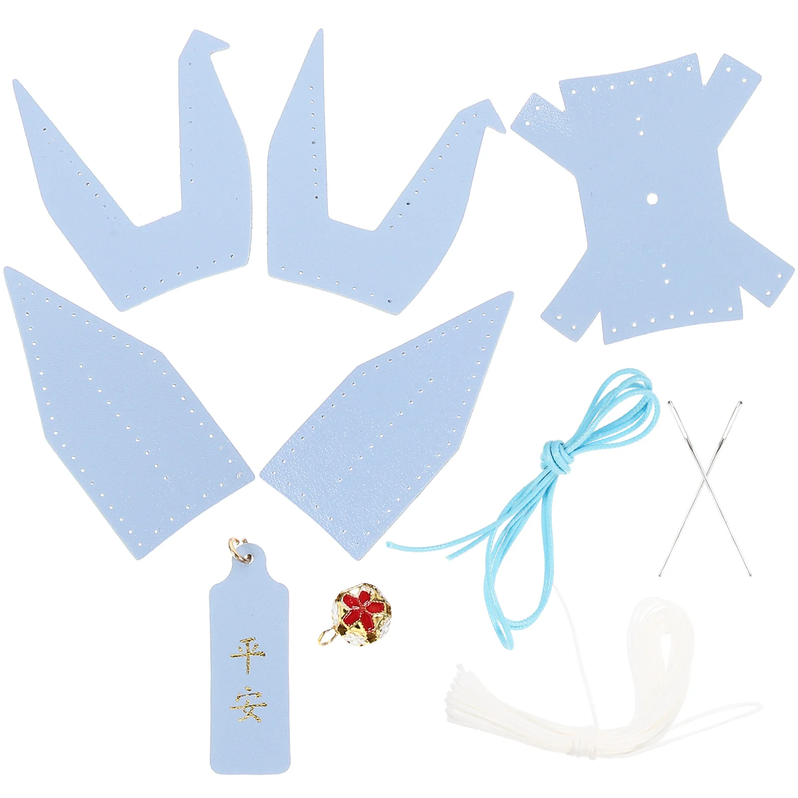 

Origami Crane DIY Kit PU Sewing Supplies Car Decor Pendant Materials Lightweight Easy Use H made Special Colors Matching