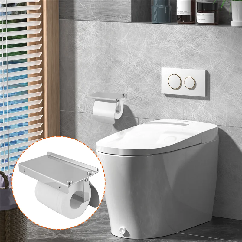 

ABMR-Современный настенный держатель для туалетной бумаги из нержавеющей стали с полкой для телефона, держатель для рулонной бумаги, приспособление для ванной комнаты, ванная комната