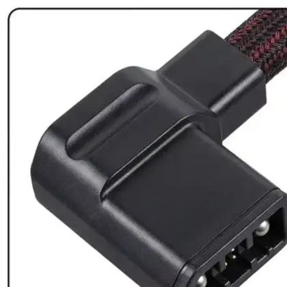 As Shown 20 Inch for Power Cord Innovative Cable Design Curved Connector Cable Nylon Weaving Technology Flexible Installation