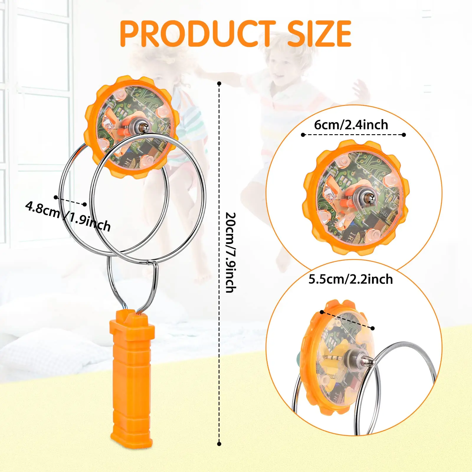 Light Up Magnetic Gyro Wheel Toys Gyroscope Toy with Colorful LED Lights Stress Relief&Fun for Kids & Adults Twister Fidget Toy