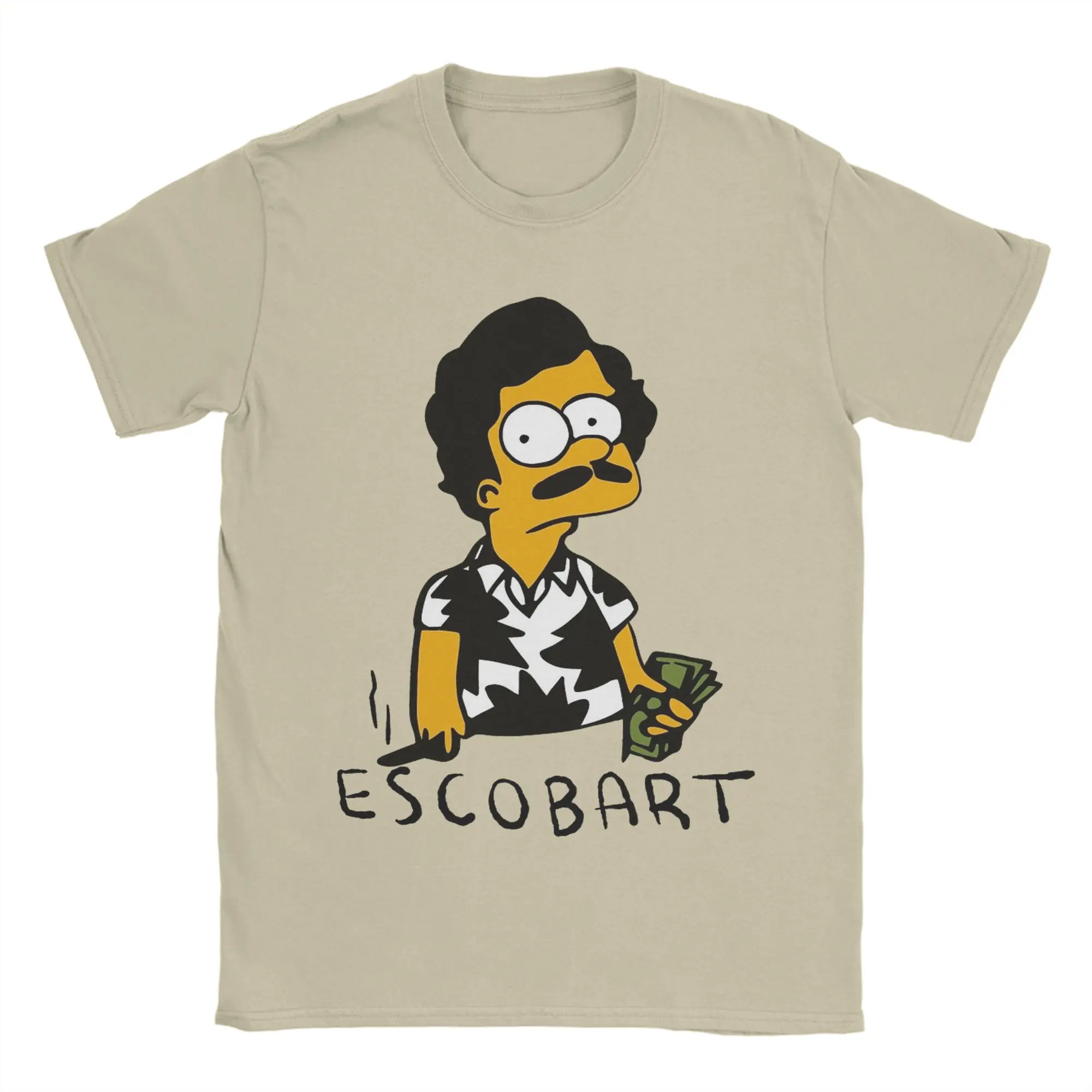 Pablo Escobar bart T Shirt Men's  100% Cotton Vintage T-Shirts Round Collar  Tees Short Sleeve Clothes Unique