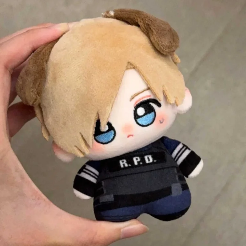 10cm Leon Kennedy‌ Plush Cotton Doll Anime Game Periphery Cute Plush Toy Backpack Pentant Decoration Two-Dimensional Doll Gift