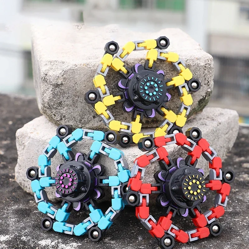 Deformierte Zappeln Spinner Kette Spielzeug für Kinder Anti stress Hand Spinner Vent Spielzeug Erwachsenen Stress abbau Zappeln sensorischen Kreisel Geschenk