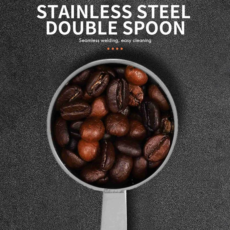 Abxf-suporte de café expresso, colher medidora de café, aço inoxidável, ferramentas para café e chá, colher medidora, 1 peça, prata
