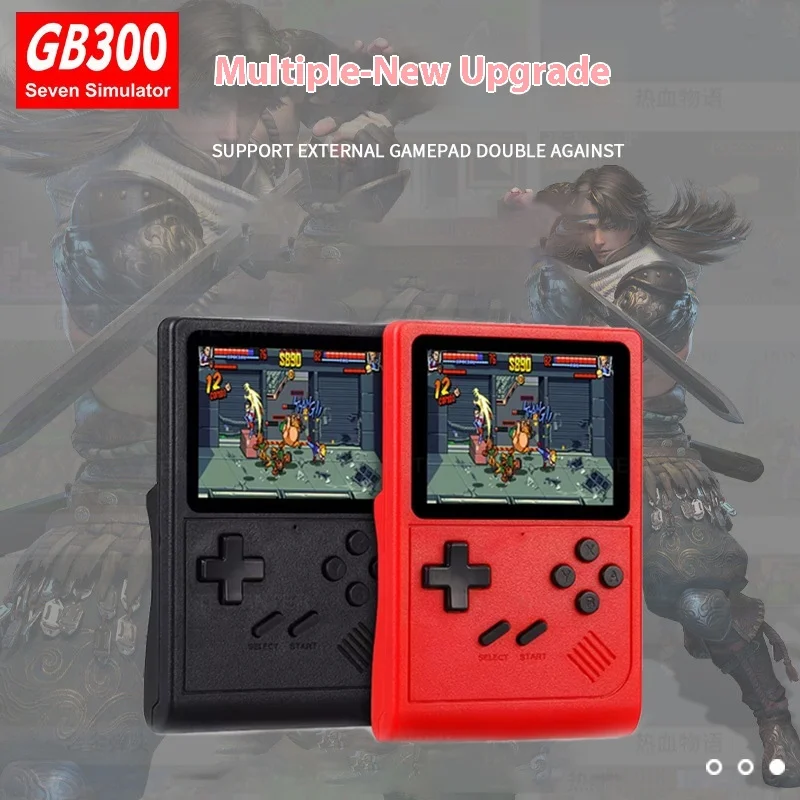 

Gb300 Portable Handheld Game Player 3.0 Inch Screen Tv Video Game Console Av Output Retro Game Console Built-In 8g 6000+ Games