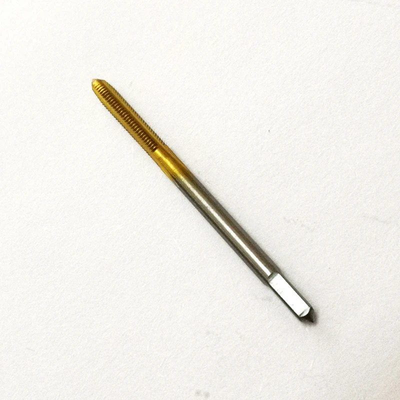 2mm Titanium coati  Spiral Point Tap Straight Flute Metric Machine Screw Taps  Thread  Machine Threading Cutting Hand Tools