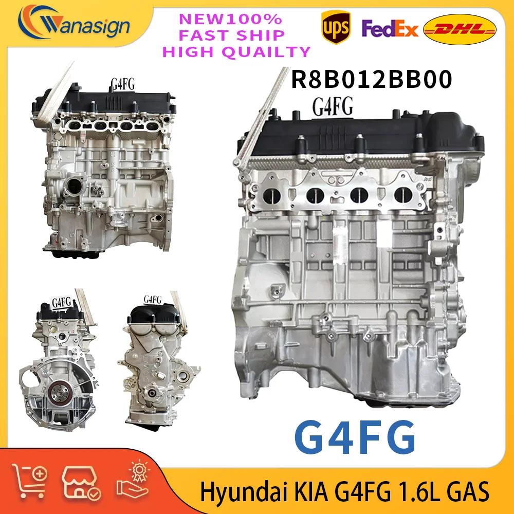 Engine assembly complete Long Cylinder Block Sub Engine Assy KIT For Hyundai KIA 1.6L G4FG 1.6 L T GDI TURBO 2011-2021