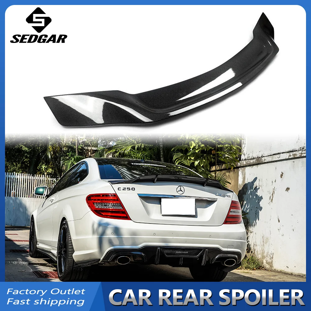 

W204 Rear Trunk Spoiler For Mercedes Benz C Class W204 C180 C200 C230 C250 C280 C300 AMG C63 2007-2013 Gloss Black Rear Spoiler