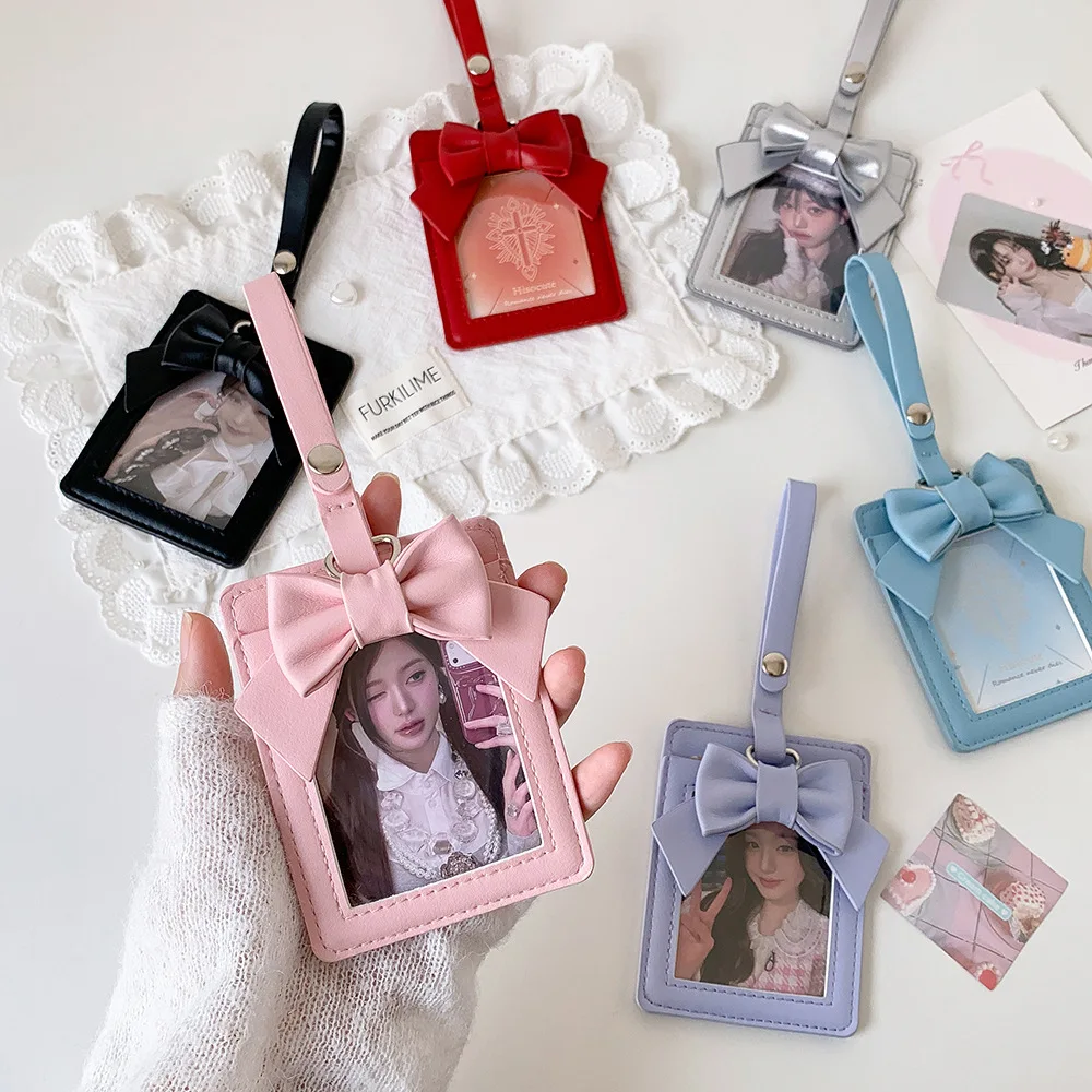 Kawaii Summer Fruit Strawberry 3 Inch Kpop Photocard Holder Idol Photo Card Holder Bag Pendant