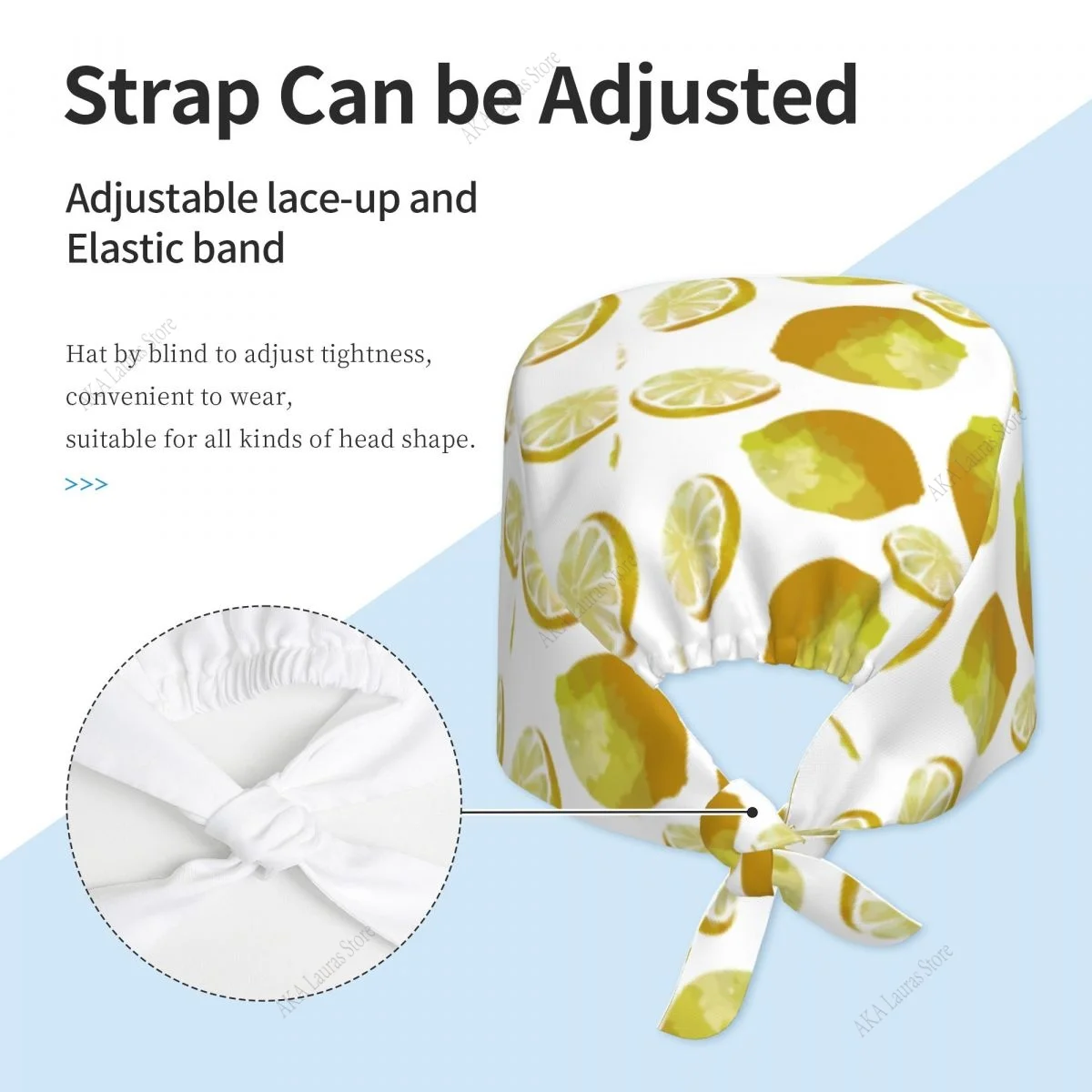 Pet Shop Lemon Unisex Krankenpflege-Peeling-Kappen, lustig, atmungsaktiv, Veterinär- und Pflegezubehör, Anästhesie-Peeling-Kappe