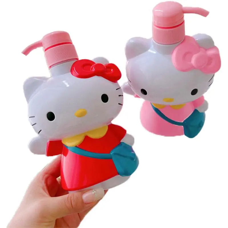 Sanrio Hello Kitty Dispensing Bottles Press Bottle Empty Bottle Travel Girl Kawaii Anime Figure Cute Cartoon Student Kit Gift