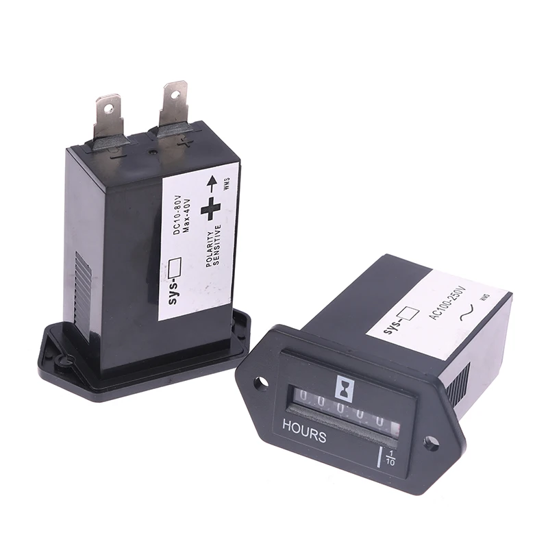 Wholesale 6 Digits 100-250V AC 10-80V DC Hour Meter,Complete Sealed Quartz Timer Counter SYS-1