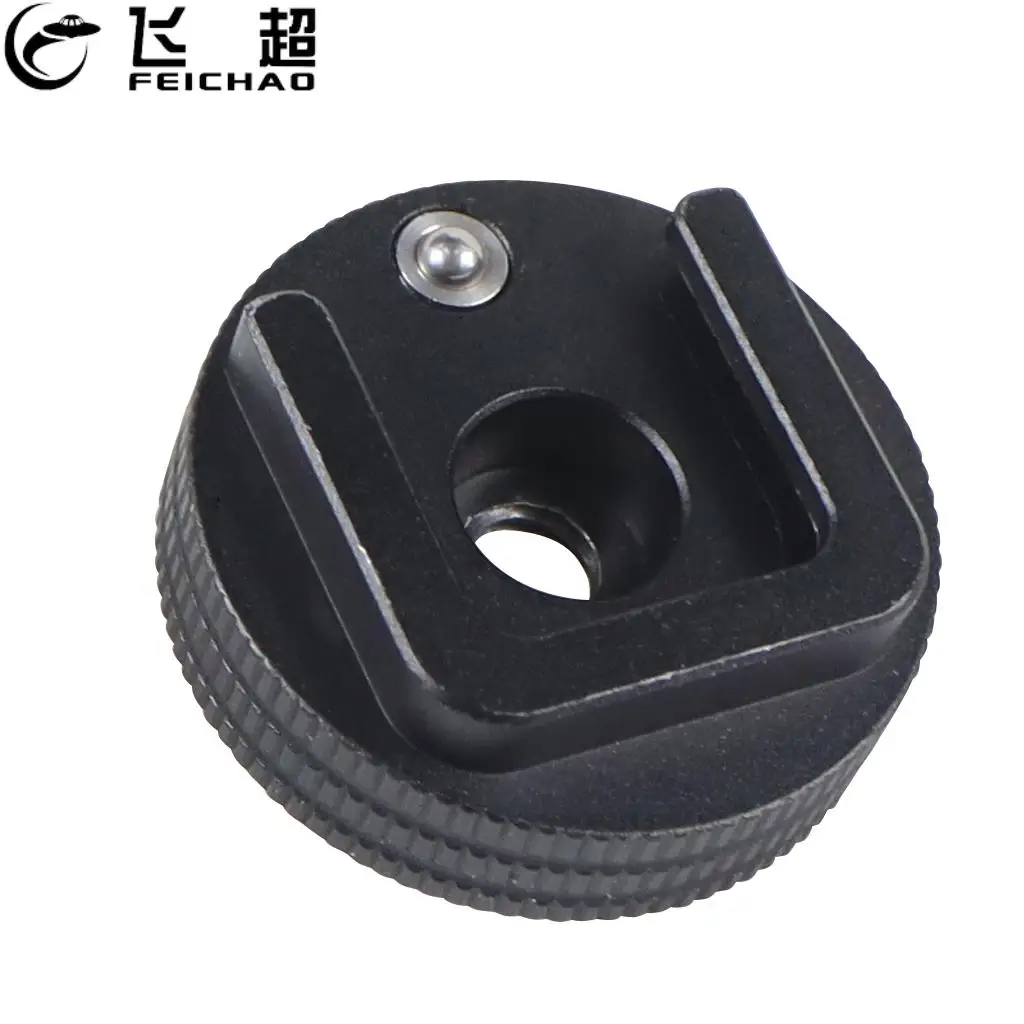 ホットコールドシューマウントアダプター 1/4インチ取り付けネジ付き DSLRカメラケージリグビデオフラッシュライトマイクブラケットスタンドホルダー用