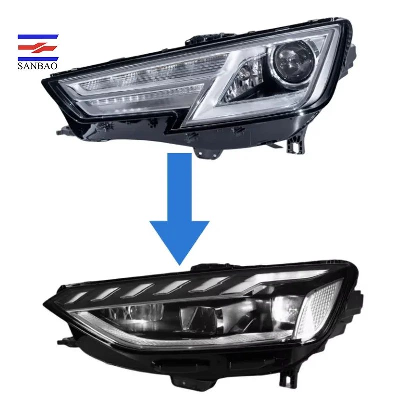 Factory direct sales -For Audi A4B917-19 Xenon modified headlight Old Upgrading New  A4B10 20-23 Matrix --Need to change rod