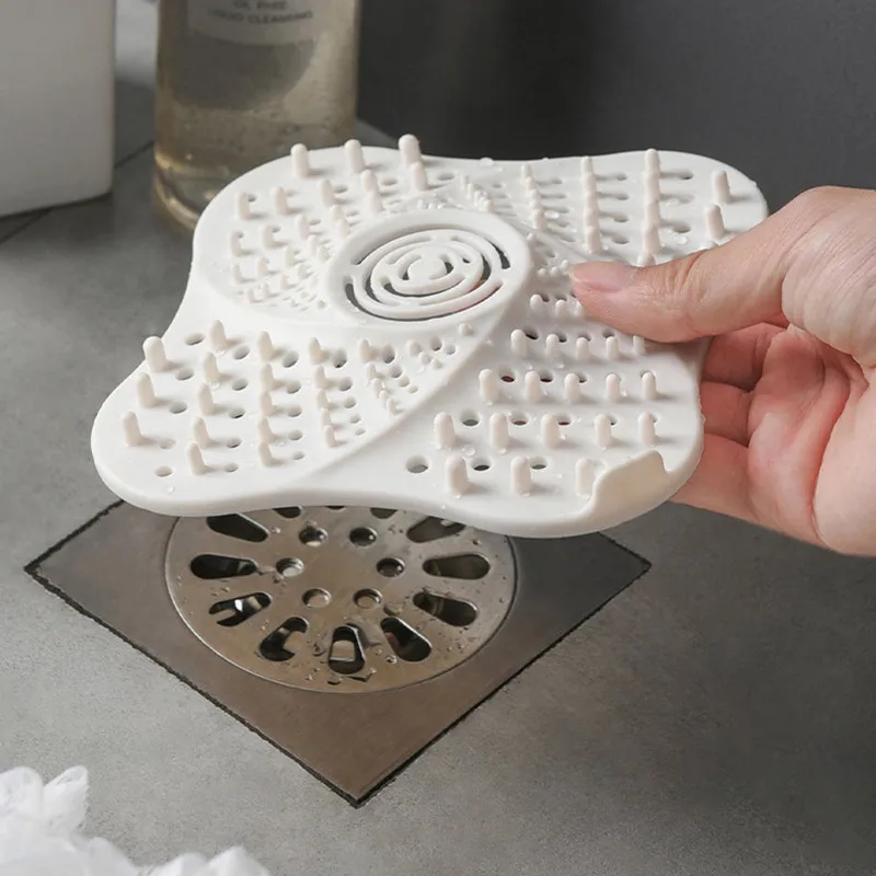 Bathroom Shower Hair Filter Stopper Anti-blocking Hair Catcher Strainer Sewer Floor Drain Cover Kitchen Sink Deodorant