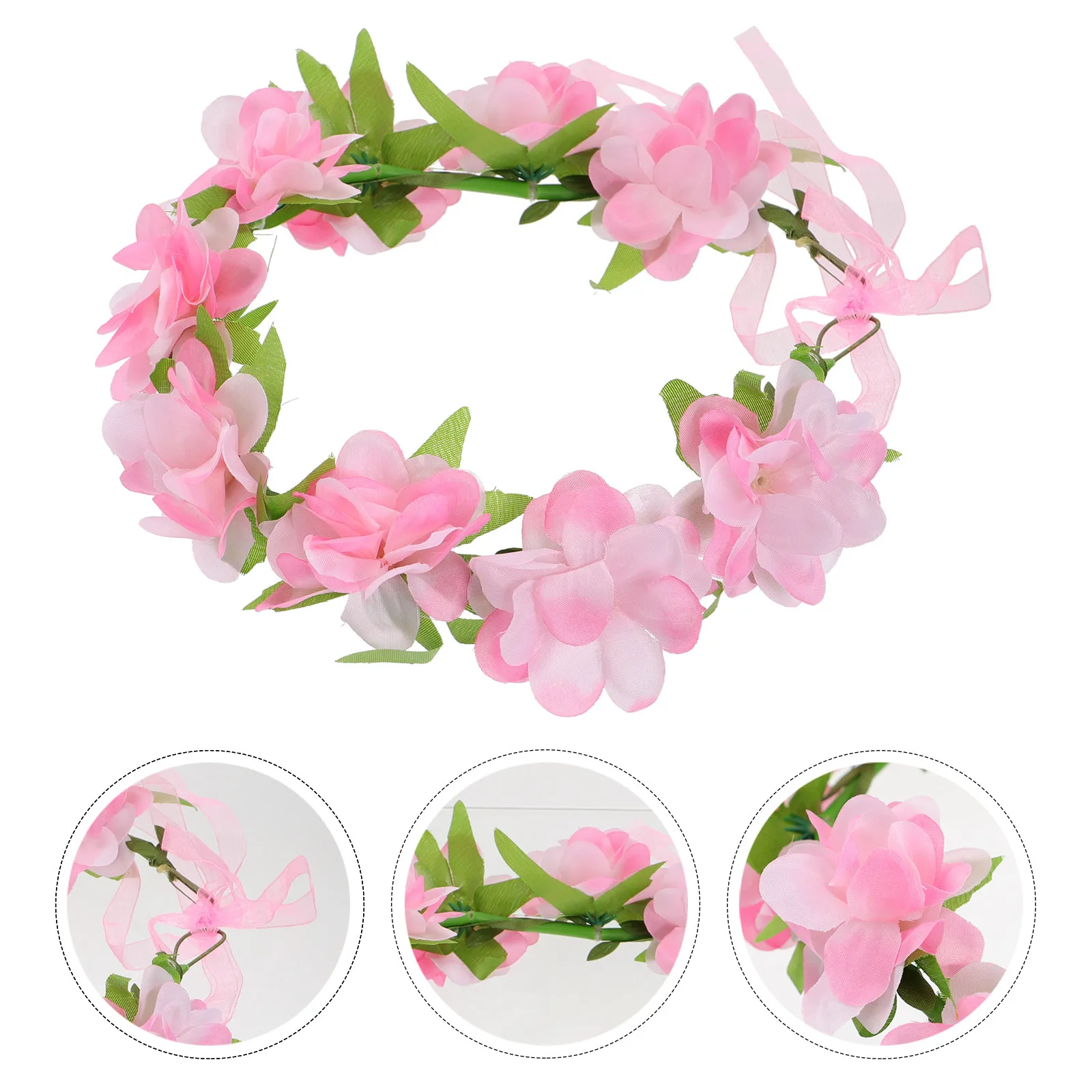 

Цветочная повязка на голову, гирлянда-венок, цветочный головной убор, пляжный головной убор для фотосессий, пляжных вечеринок, свадеб