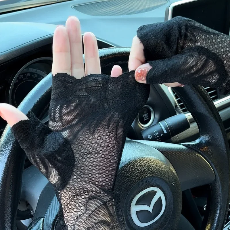 أكمام من الحرير الجليدي للحماية من الشمس، أصفاد حماية مضادة للانزلاق للصيف للرجال والنساء، قفاز لركوب الدراجات في الهواء الطلق، لون سادة عصري