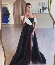 Customized Classic Jersey A-line Off-the-shoulder Long Dresses Homecoming Dresses Modern Style Pastrol Unisex Chinese Style Form