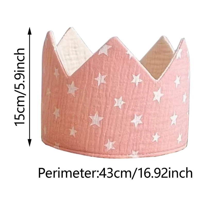 Kids Birthday Muslin Cotton Cloth Themed Party Birthday Hat with Interchangeable Numbers 1-9 for Party Decoration