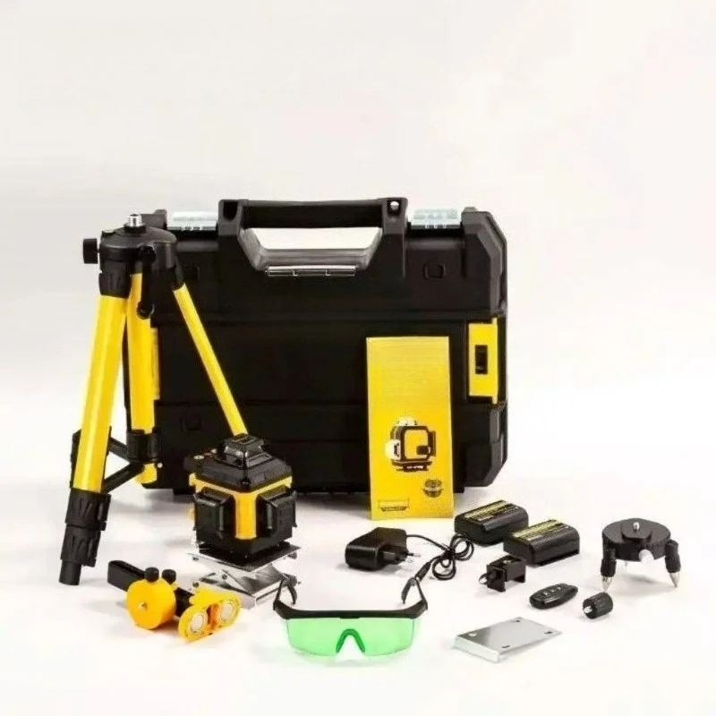 4d digital 16 green light 360 rotating level automatic self-adjusting flat belt tripod