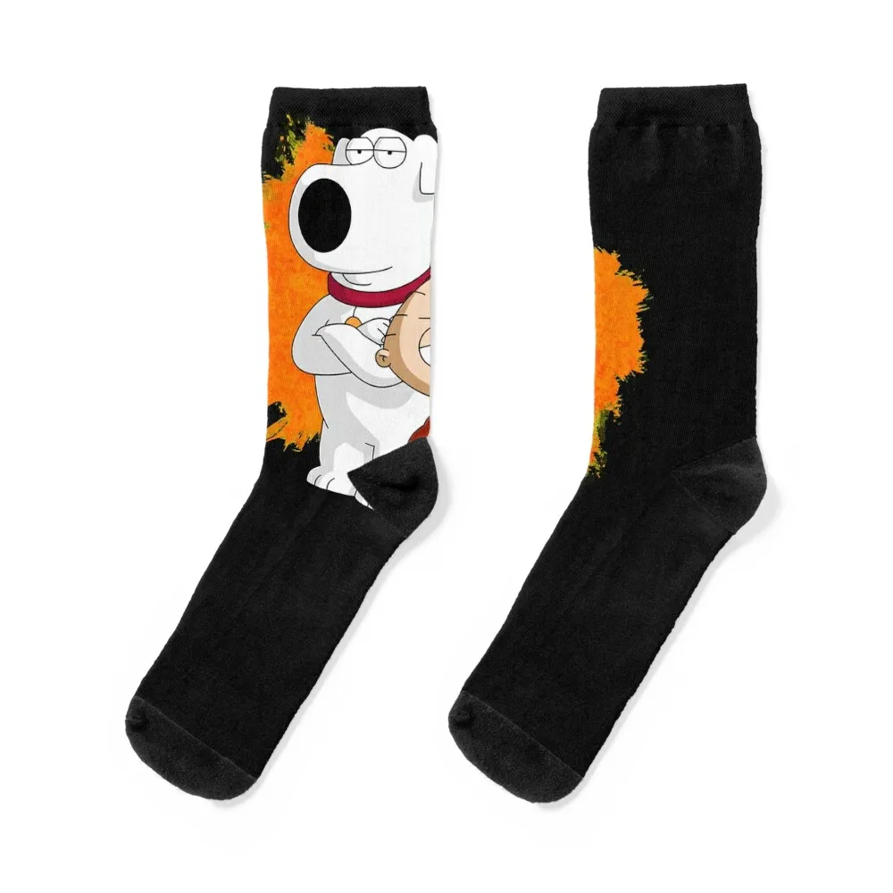 brian and stewie Classic T-Shirt Socks Sports shoes Stockings loose Ladies Socks Men's