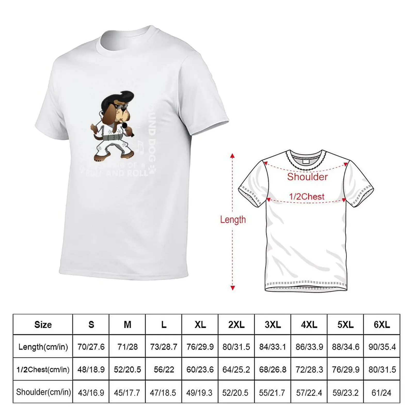 The King of Ruff And Roll - Funny Music Hound Dog T-Shirt anime t shirts for man t shirts for man cotton funny T-Shirt
