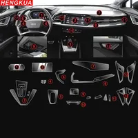 Audi Q4 E-tron Q7 Q8 TPU Transparent Film Car Interior Sticker for Center Console Gear Touch Screen Dashboard Door Windows Panel