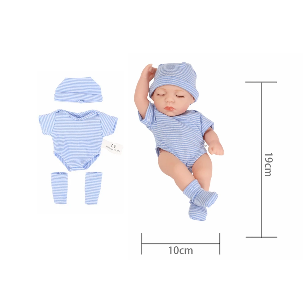Doll Clothes for 8Inch 20cm Baby Dolls DIY Doll Accessories for Reborn Baby Dolls Sweater Jumpsuit Clothes for Mini Newborn Doll