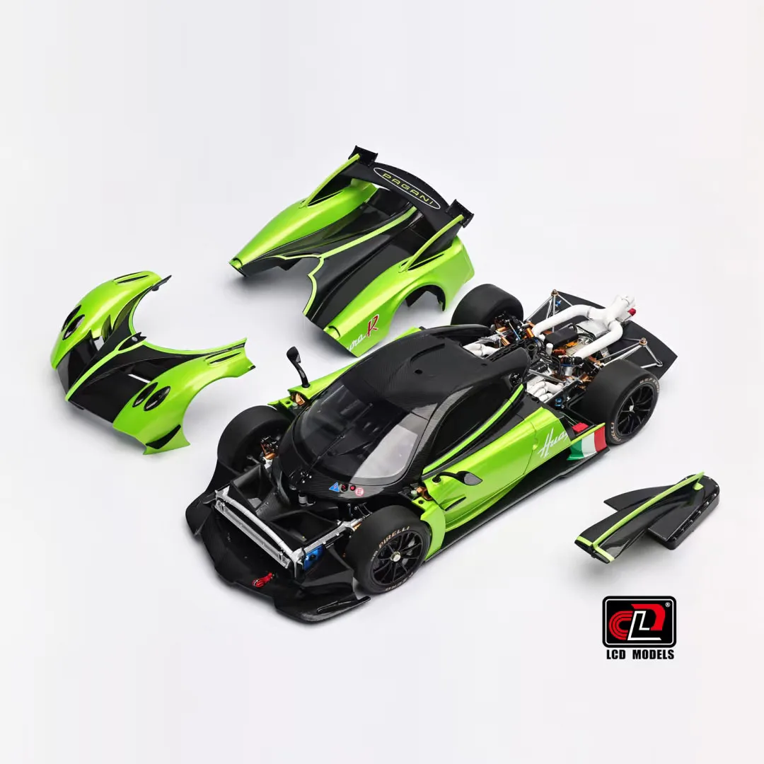 جديد LCD 1/18 Pagani Huayra R نموذج سيارة كامل مفتوح سبيكة دييكاست نموذج محدود مع ملصقات غرفة حلية جمع اللعب هدية