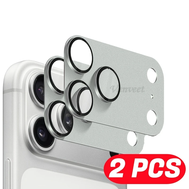 2 sztuki – osłona na obiektyw aparatu do iPhone 17 i 18 Pro Max, premiumowa metalowa folia ochronna na obiektyw, odporna na zarysowania, do iPhone 17 Pro Duo Air. — zdjęcie produktu 2