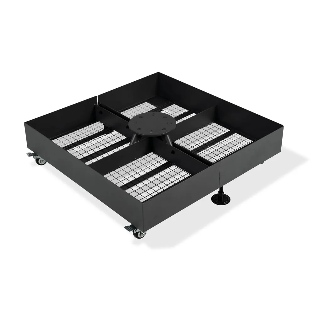 

Patio Umbrella Base with 4 Lockable Wheels 1100 Lbs High Capacity Heavy-Duty Cantilever Offset Steel, Customized