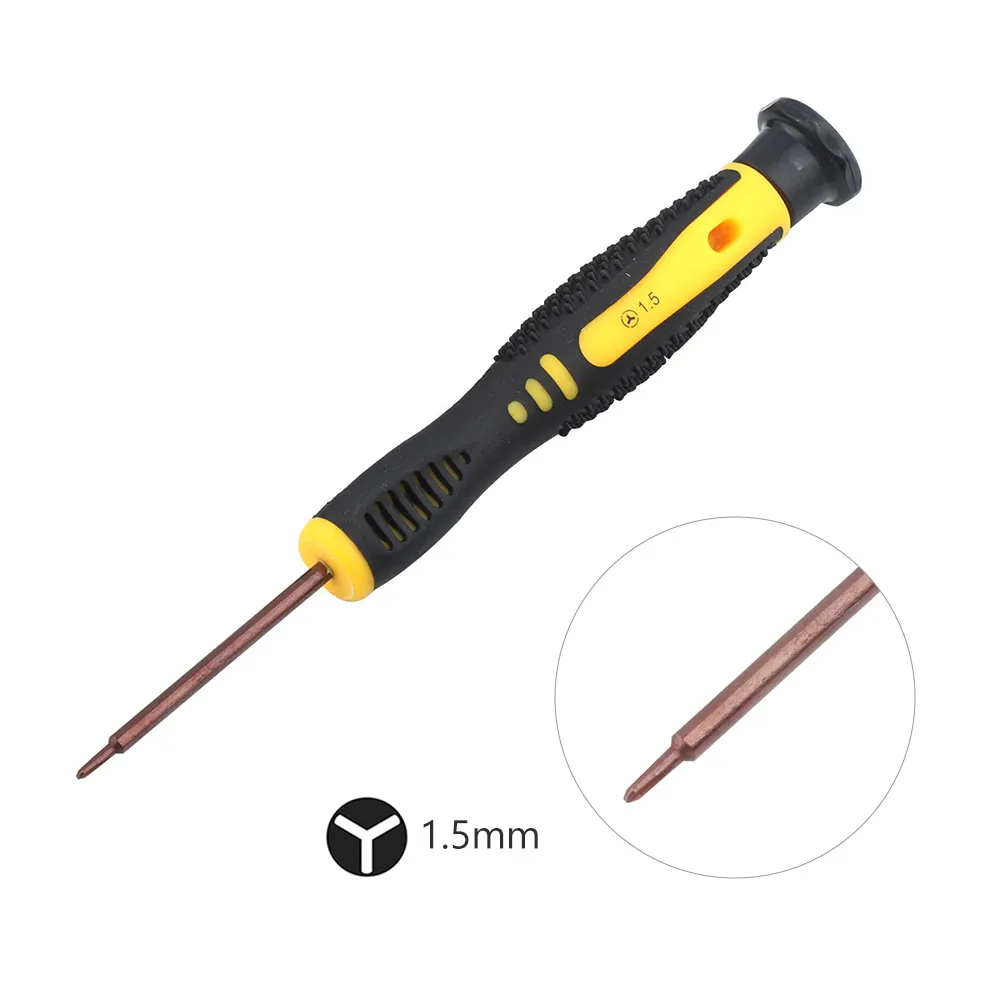 Y00 1.5mm Triwing Screwdriver and 12pcs Y Type Tripoint Screws Compatible with Nintendo Switch JoyCon Controller Repair Tools