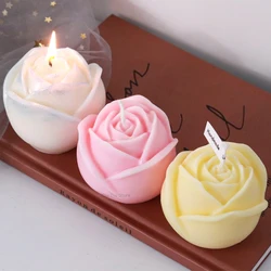 Valentine's Day Rose Silicone Candle Mold DIY Flowers Scented Candle Soap Craft Gift Making Resin Ice Chocolate Cake Baking Mold