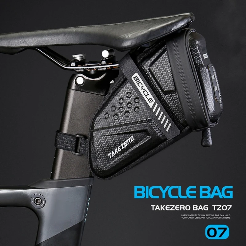 

Bicycle tail bag saddle bag mountain bike EVA hard shell road bike rear bag cycling equipment accessories