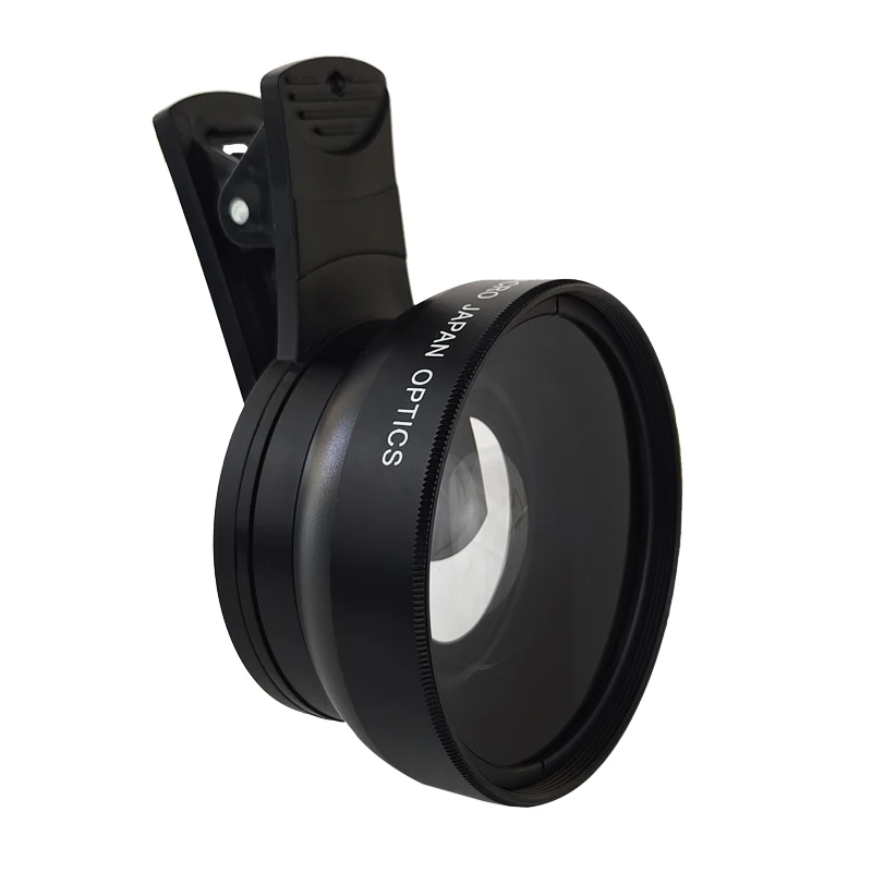52mm Mobile Phone Lens 0.45X Wide Angle Lens & 12.5X Macro HD Camera Lens Universal for iPhone Android Phone Samsung Huawe