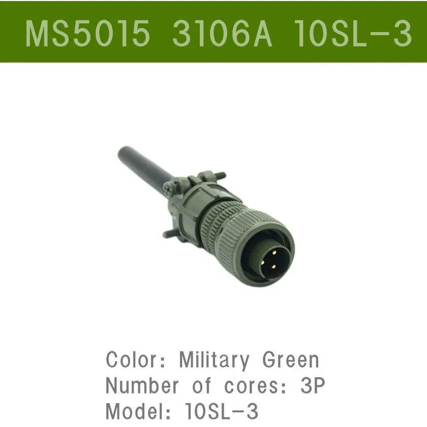 10SL Military mil5015 Series Industrial Round Connector ML3108A 3106A 10sl-4 10sl-3 2P 3P