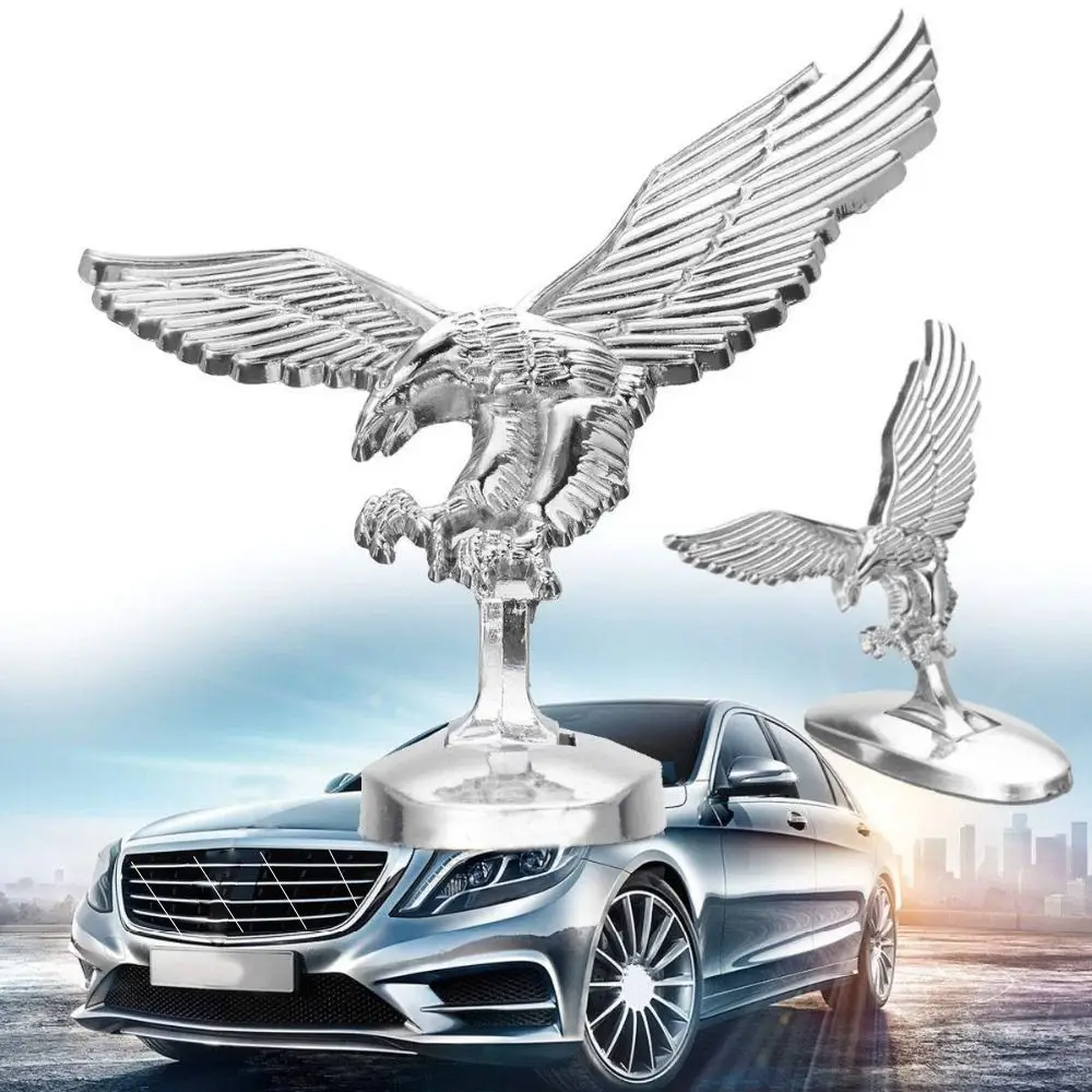 

1pc 3D Emblem Car Logo Front Hood Ornament Car Cover Chrome Eagle Badge Car Decoration Accessories for Auto Car 8.5 X 8.5cm