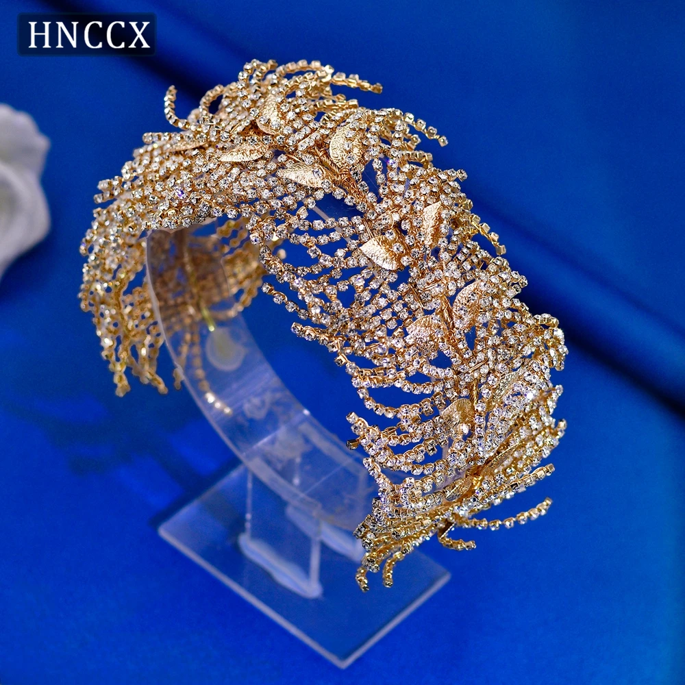 HNCCX Bridal Shiny Rhinestones Headband Women Headpiece Wedding Hair Accessories Hair Tiara Handmade Headdress For Party CP386 ﻿