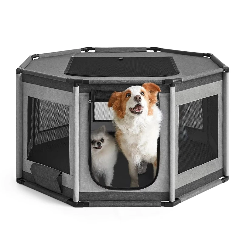 Portable Folding Pet Tent Dog House with Mesh Window Oxford Fabric Puppy Play Fence