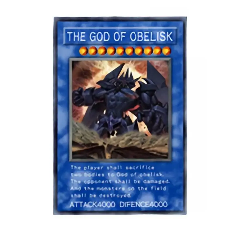 Yu Gi Oh-Carte du dieu égyptien, trois formes de série, version anglaise, collection de jeux d'anime bricolage, figurines d'action, cadeaux pour amis