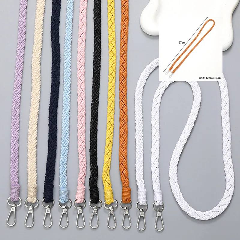 1Piece Handwoven Rope Camera Chain Simple Solid Color Shoulder Crossbody Bag Replacement Strap For Women Anti Lost Straps