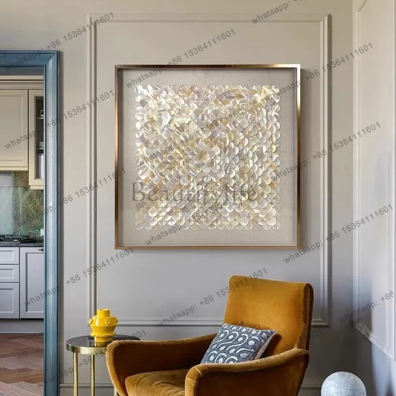 LJY modern light luxury high-end shell living room decorative painting advanced sense